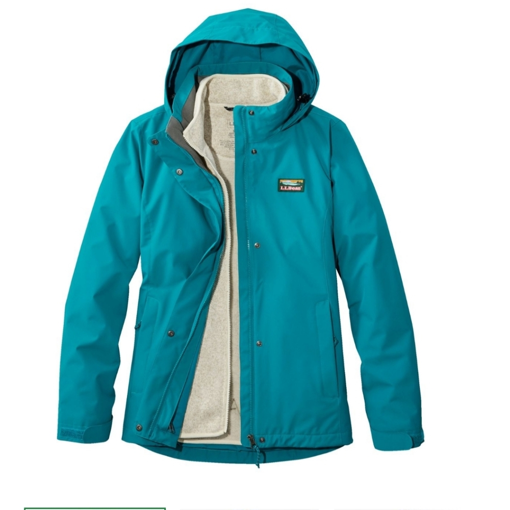L.L.Bean sweater fleece 3 n 1 jacket size medium